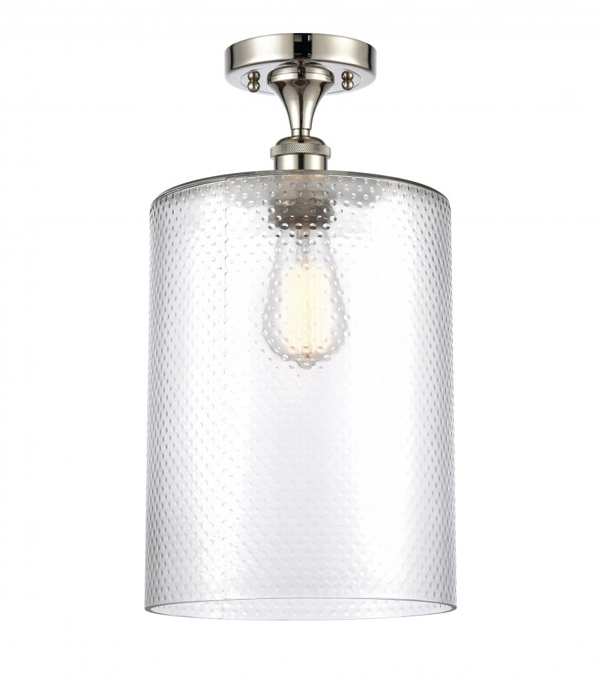 Cobbleskill - 1 Light - 9 inch - Polished Nickel - Semi-Flush Mount
