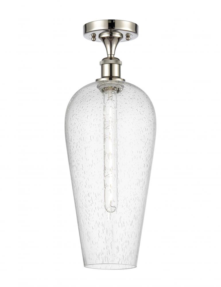 Chelsea - 1 Light - 8 inch - Polished Nickel - Semi-Flush Mount