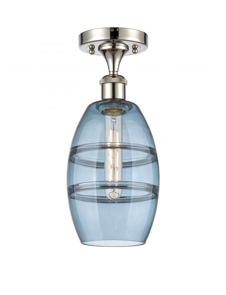 Vaz - 1 Light - 6 inch - Polished Nickel - Semi-Flush Mount