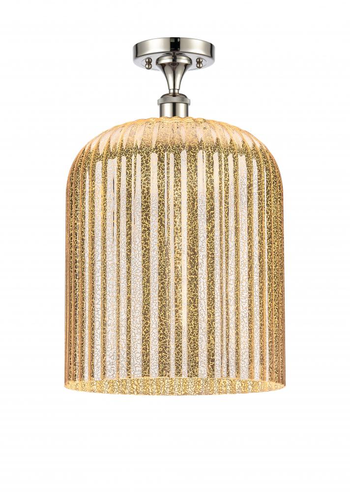 Bridal Veil - 1 Light - 5 inch - Polished Nickel - Semi-Flush Mount