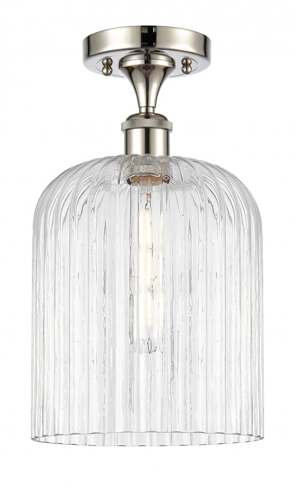 Bridal Veil - 1 Light - 5 inch - Polished Nickel - Semi-Flush Mount