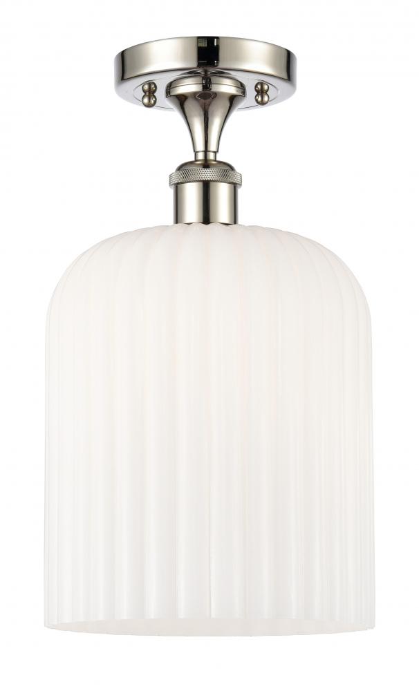 Bridal Veil - 1 Light - 5 inch - Polished Nickel - Semi-Flush Mount