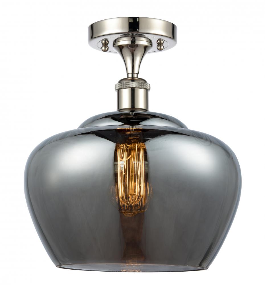 Fenton - 1 Light - 11 inch - Polished Nickel - Semi-Flush Mount