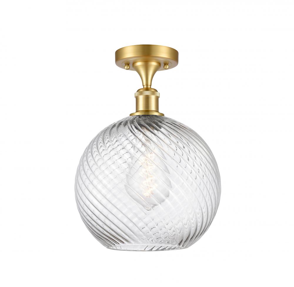 Large Twisted Swirl 1 Light Semi-Flush Mount