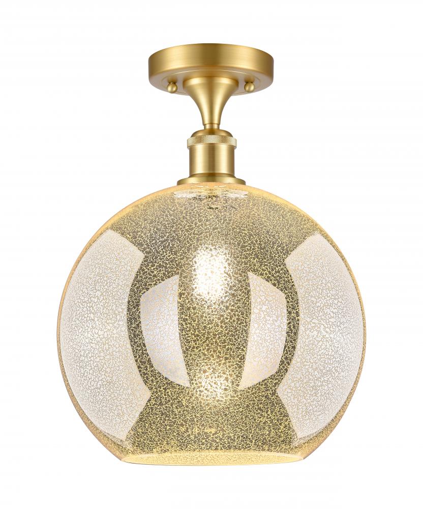 Athens - 1 Light - 12 inch - Satin Gold - Semi-Flush Mount