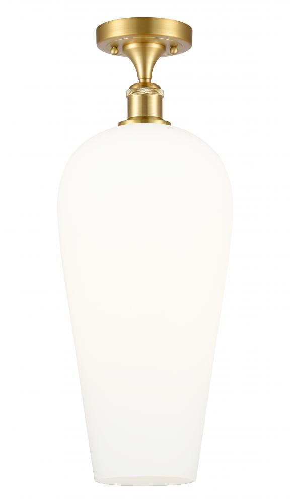 Chelsea - 1 Light - 8 inch - Satin Gold - Semi-Flush Mount