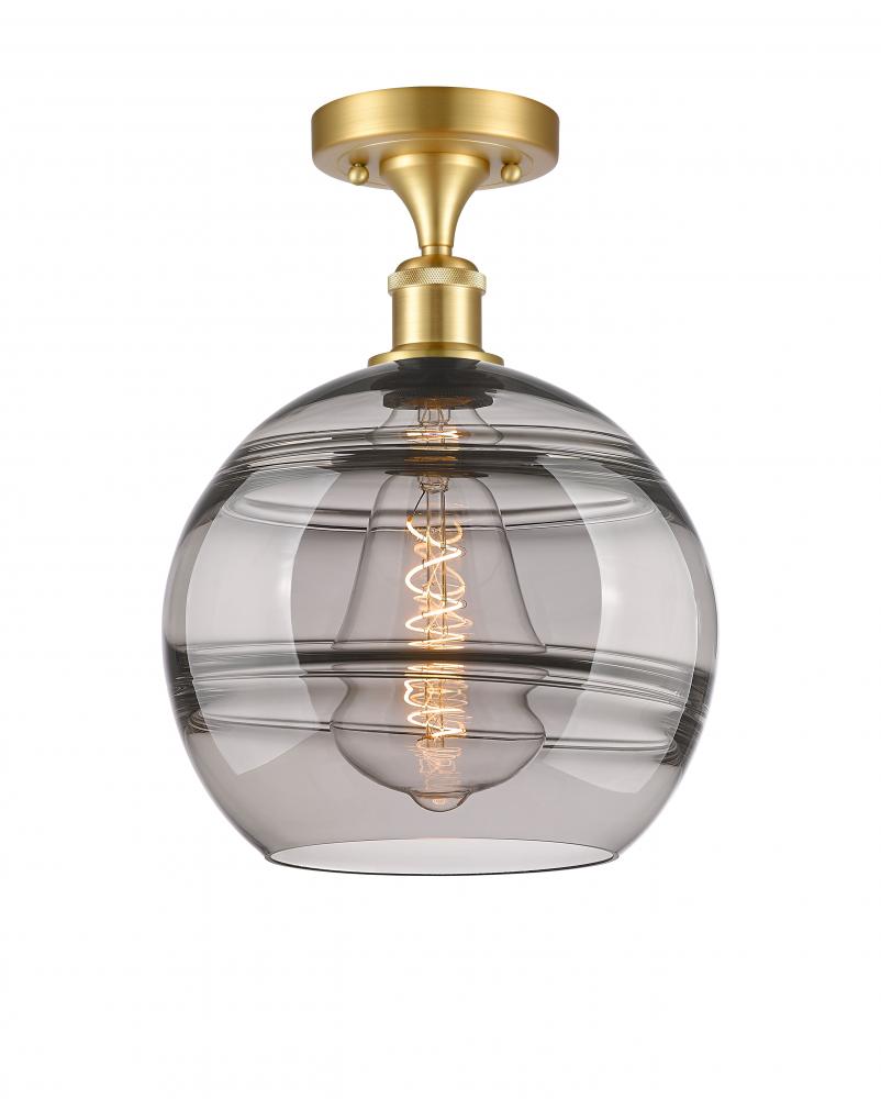 Rochester - 1 Light - 10 inch - Satin Gold - Semi-Flush Mount