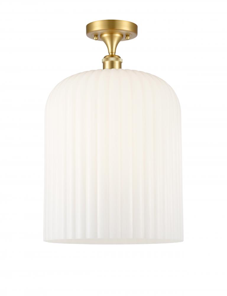 Bridal Veil - 1 Light - 5 inch - Satin Gold - Semi-Flush Mount