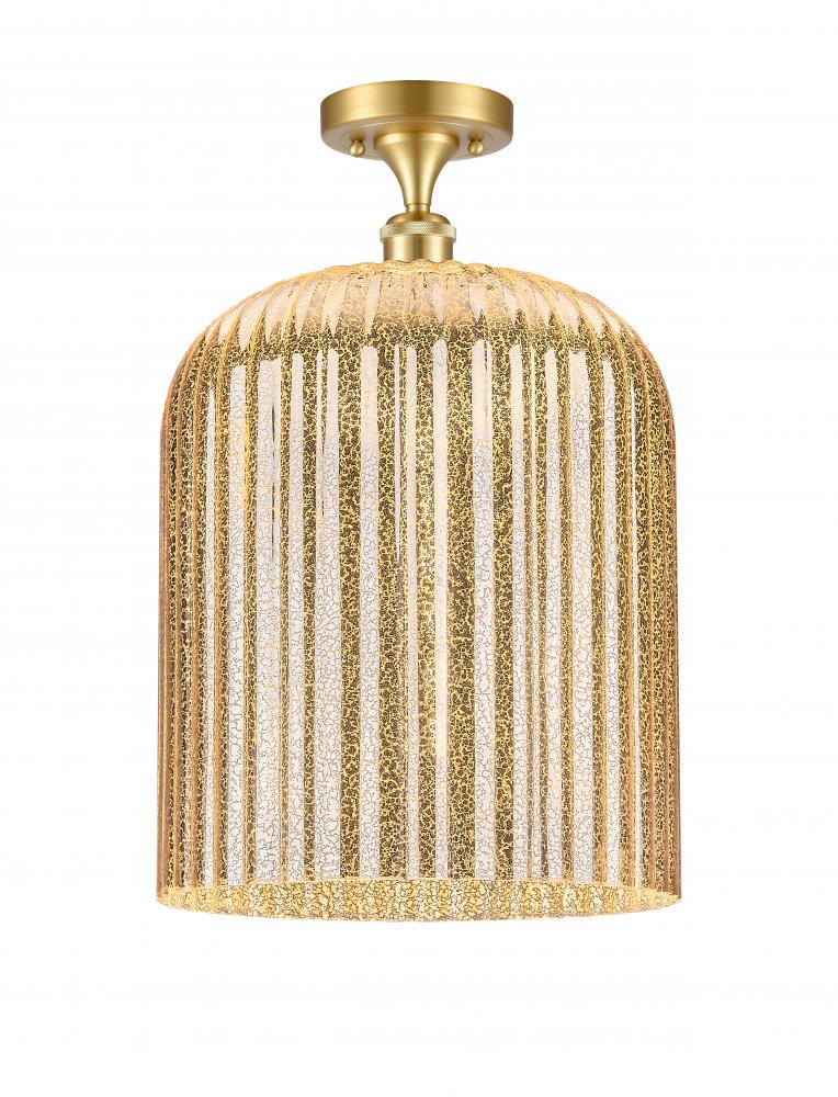 Bridal Veil - 1 Light - 5 inch - Satin Gold - Semi-Flush Mount