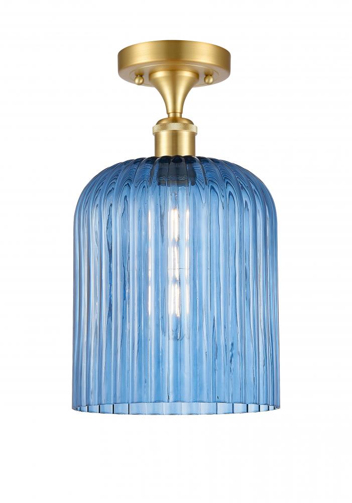 Bridal Veil - 1 Light - 5 inch - Satin Gold - Semi-Flush Mount