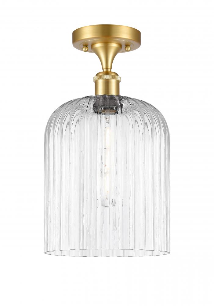 Bridal Veil - 1 Light - 5 inch - Satin Gold - Semi-Flush Mount