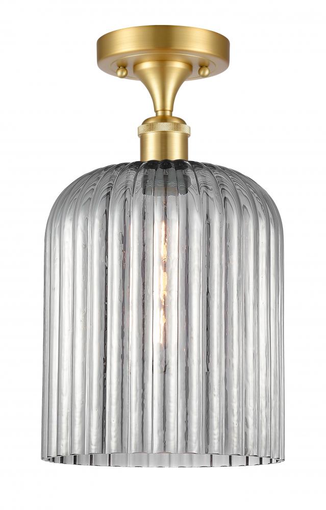 Bridal Veil - 1 Light - 5 inch - Satin Gold - Semi-Flush Mount