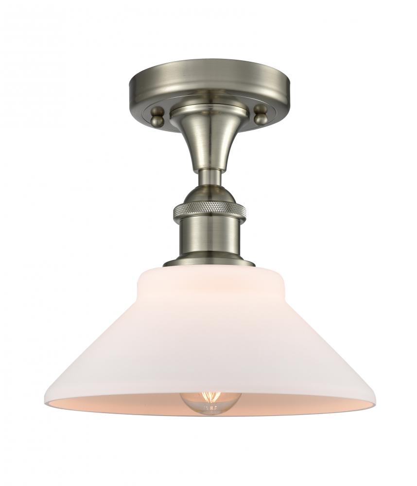 Orwell - 1 Light - 8 inch - Brushed Satin Nickel - Semi-Flush Mount
