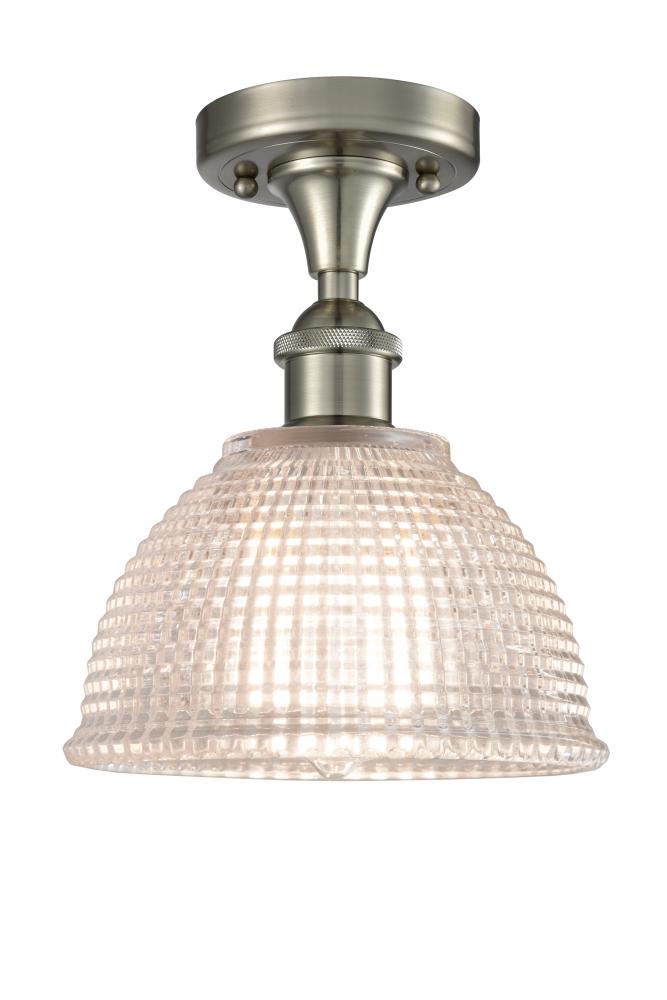 Arietta - 1 Light - 8 inch - Brushed Satin Nickel - Semi-Flush Mount