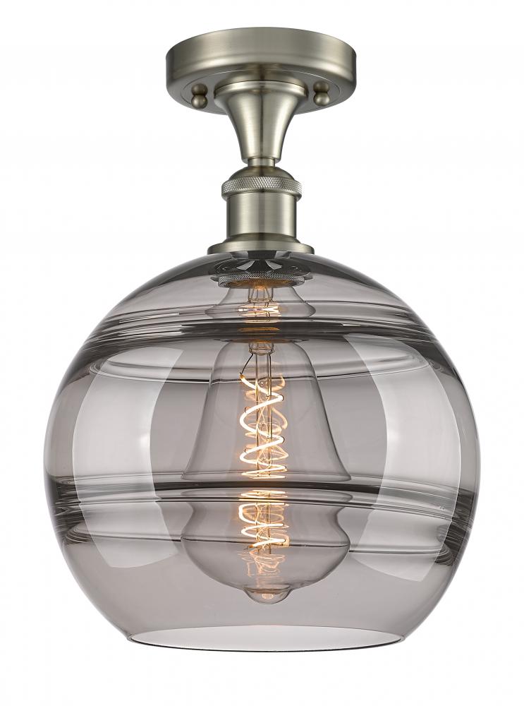 Rochester - 1 Light - 10 inch - Brushed Satin Nickel - Semi-Flush Mount