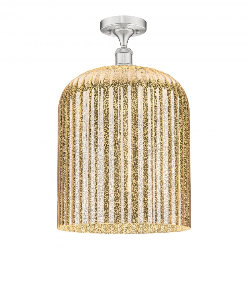 Bridal Veil - 1 Light - 5 inch - Brushed Satin Nickel - Semi-Flush Mount