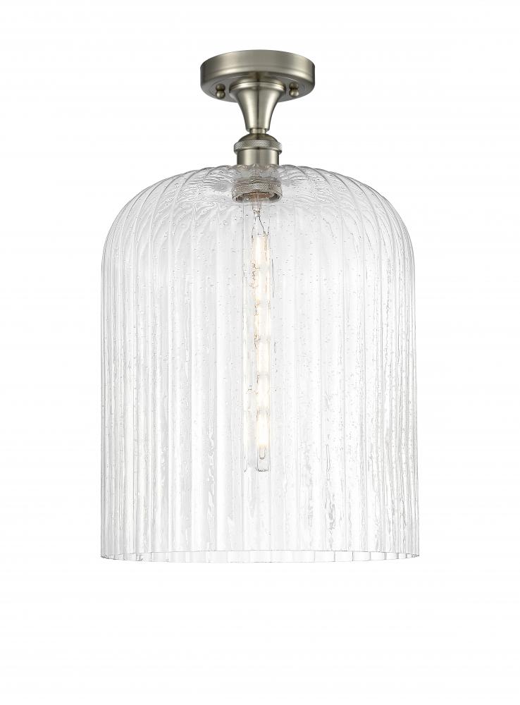 Bridal Veil - 1 Light - 5 inch - Brushed Satin Nickel - Semi-Flush Mount