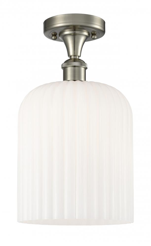 Bridal Veil - 1 Light - 5 inch - Brushed Satin Nickel - Semi-Flush Mount