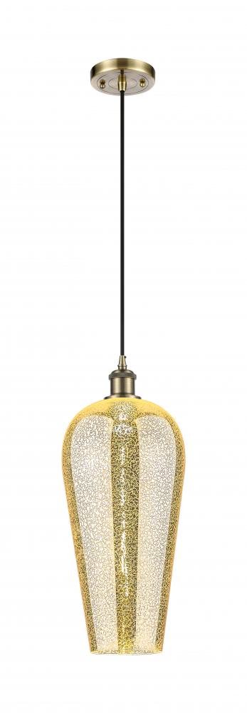 Chelsea - 1 Light - 8 inch - Antique Brass - Cord hung - Mini Pendant