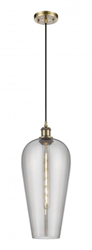 Chelsea - 1 Light - 8 inch - Antique Brass - Cord hung - Mini Pendant
