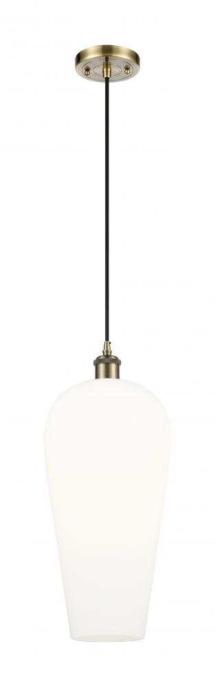 Chelsea - 1 Light - 8 inch - Antique Brass - Cord hung - Mini Pendant