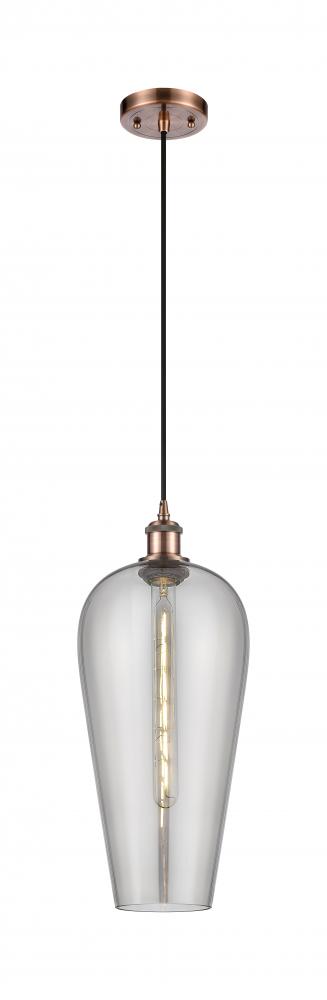 Chelsea - 1 Light - 8 inch - Antique Copper - Cord hung - Mini Pendant