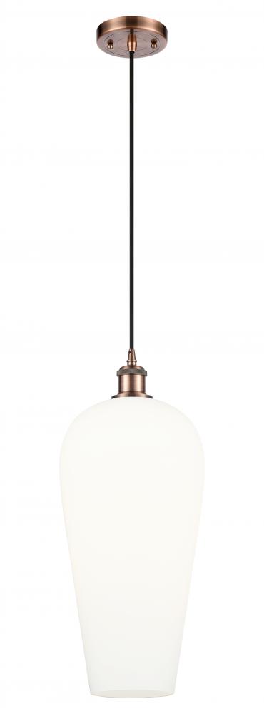 Chelsea - 1 Light - 8 inch - Antique Copper - Cord hung - Mini Pendant