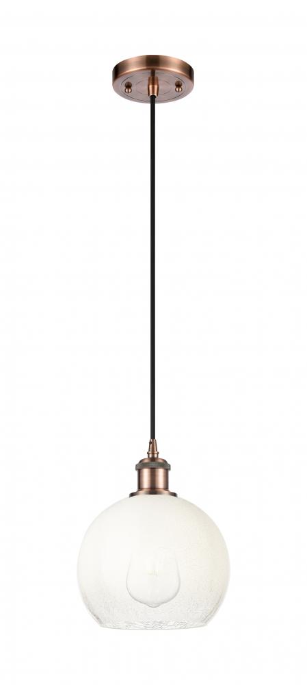 Brookhaven Globe - 1 Light - 8 inch - Antique Copper - Cord hung - Mini Pendant