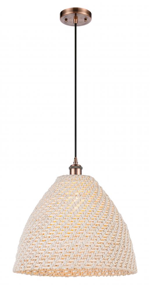 Bristol Natural - 1 Light - 6 inch - Antique Copper - Cord hung - Mini Pendant