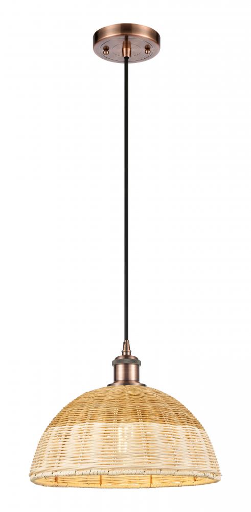Bristol Natural II - 1 Light - 12 inch - Antique Copper - Cord hung - Mini Pendant