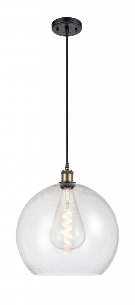 Athens - 1 Light - 14 inch - Black Antique Brass - Cord hung - Pendant