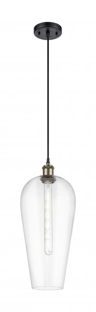 Chelsea - 1 Light - 8 inch - Black Antique Brass - Cord hung - Mini Pendant