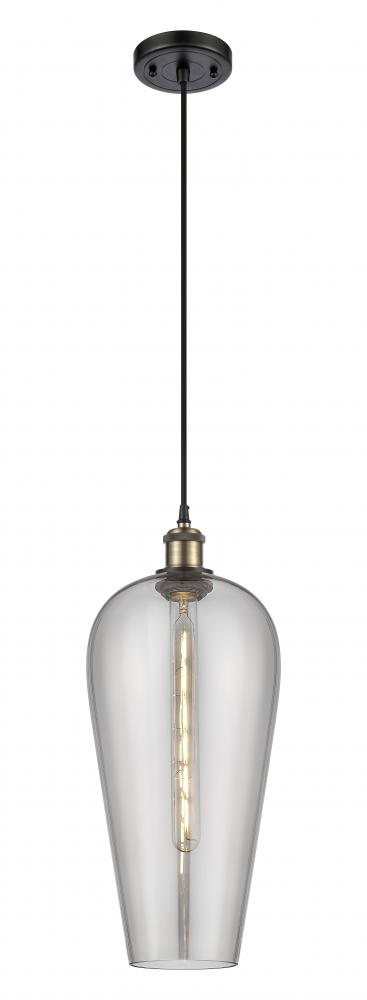 Chelsea - 1 Light - 8 inch - Black Antique Brass - Cord hung - Mini Pendant