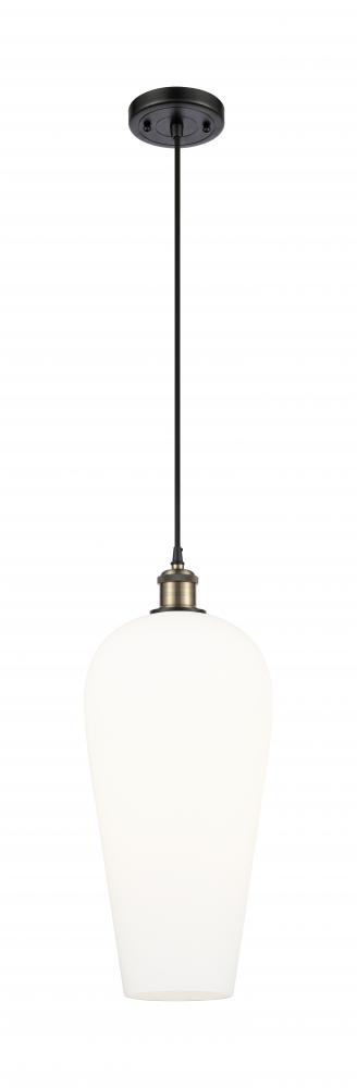 Chelsea - 1 Light - 8 inch - Black Antique Brass - Cord hung - Mini Pendant