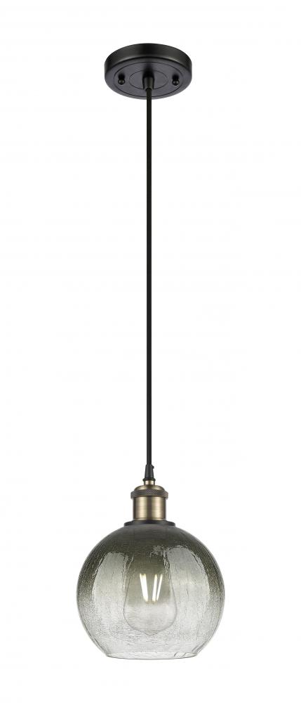 Brookhaven Globe - 1 Light - 8 inch - Black Antique Brass - Cord hung - Mini Pendant