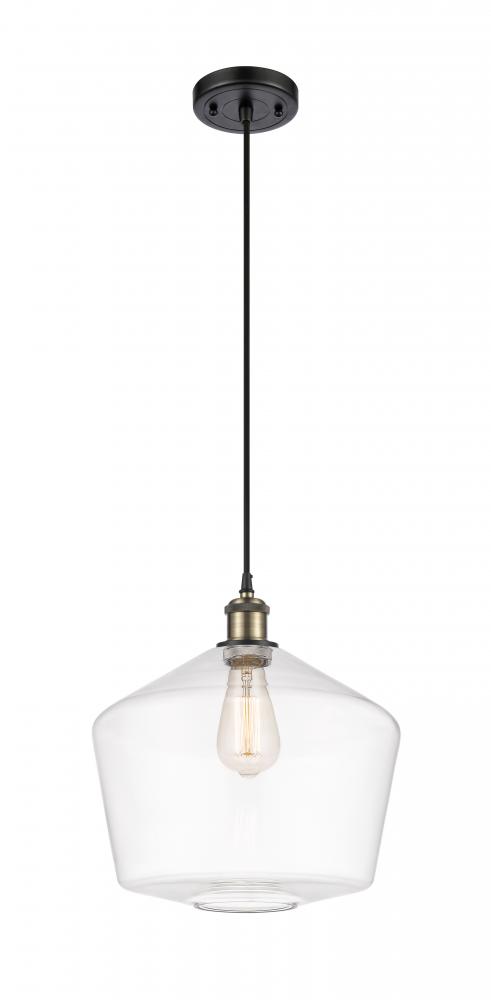 Cindyrella - 1 Light - 12 inch - Black Antique Brass - Cord hung - Mini Pendant