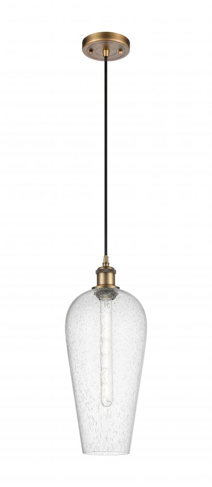 Chelsea - 1 Light - 8 inch - Brushed Brass - Cord hung - Mini Pendant