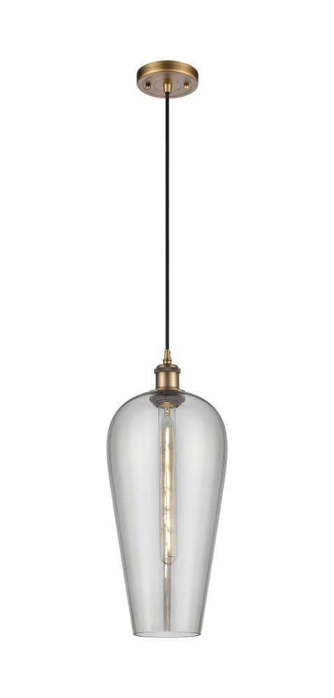 Chelsea - 1 Light - 8 inch - Brushed Brass - Cord hung - Mini Pendant