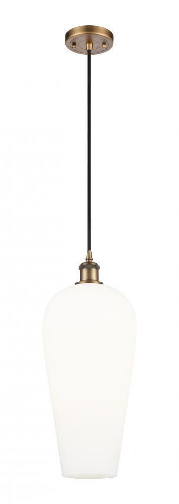 Chelsea - 1 Light - 8 inch - Brushed Brass - Cord hung - Mini Pendant