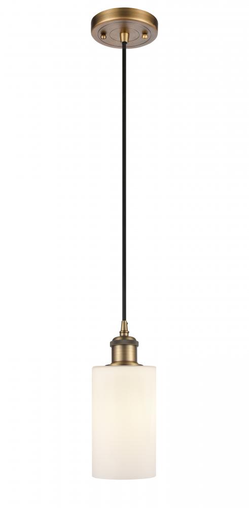Clymer - 1 Light - 4 inch - Brushed Brass - Cord hung - Mini Pendant