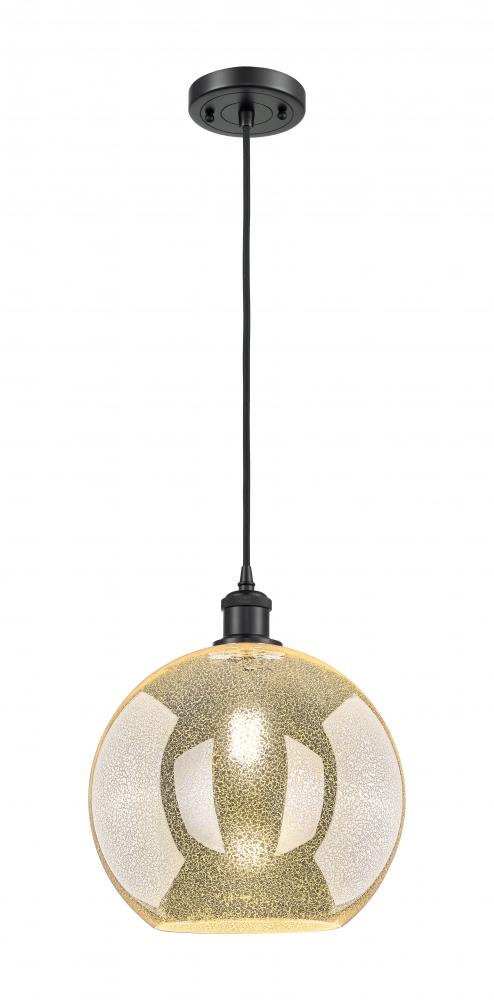 Athens - 1 Light - 12 inch - Matte Black - Cord hung - Mini Pendant