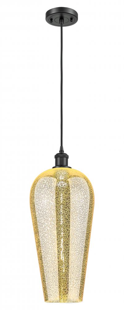 Chelsea - 1 Light - 8 inch - Matte Black - Cord hung - Mini Pendant