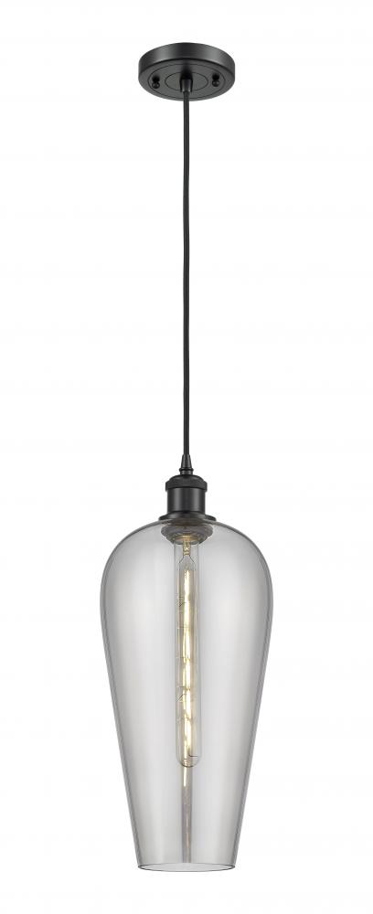 Chelsea - 1 Light - 8 inch - Matte Black - Cord hung - Mini Pendant