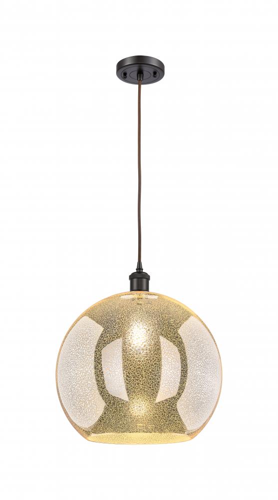 Athens - 1 Light - 14 inch - Oil Rubbed Bronze - Cord hung - Pendant