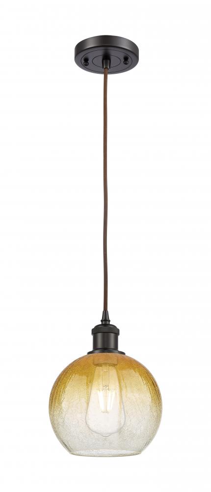 Brookhaven Globe - 1 Light - 8 inch - Oil Rubbed Bronze - Cord hung - Mini Pendant