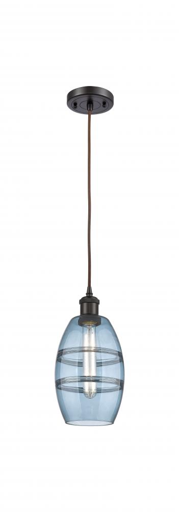 Vaz - 1 Light - 6 inch - Oil Rubbed Bronze - Cord hung - Mini Pendant