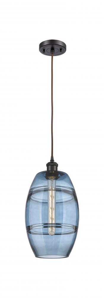 Vaz - 1 Light - 8 inch - Oil Rubbed Bronze - Cord hung - Mini Pendant