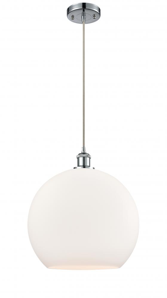 Athens - 1 Light - 14 inch - Polished Chrome - Cord hung - Pendant