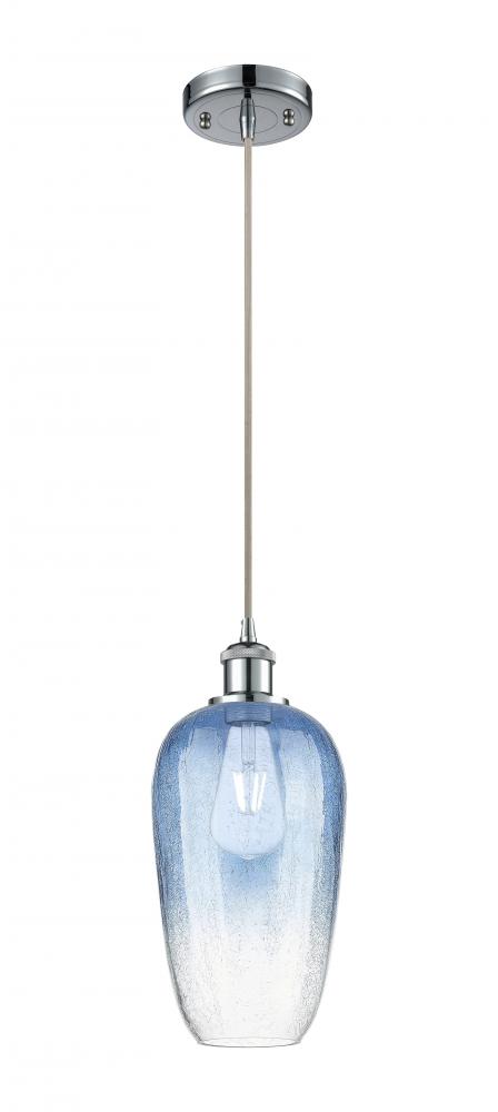 Brookhaven Flute - 1 Light - 7 inch - Polished Chrome - Cord hung - Mini Pendant