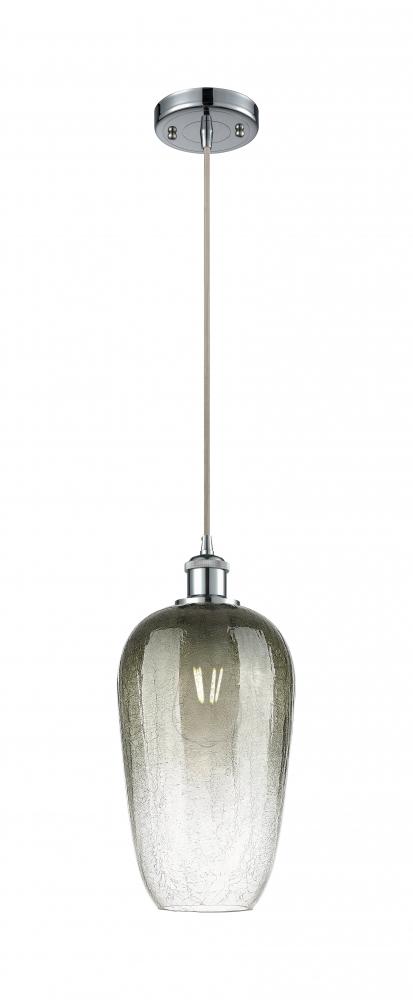 Brookhaven Flute - 1 Light - 7 inch - Polished Chrome - Cord hung - Mini Pendant